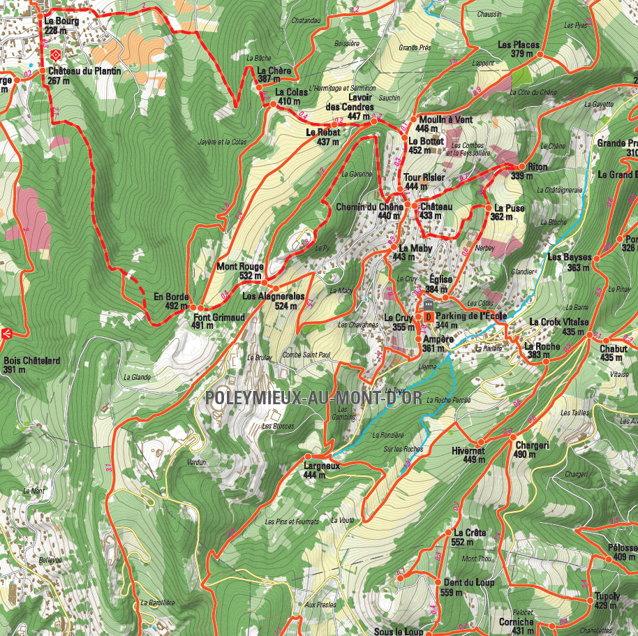 Poelymieux-au-Mont-d'Or - Plan